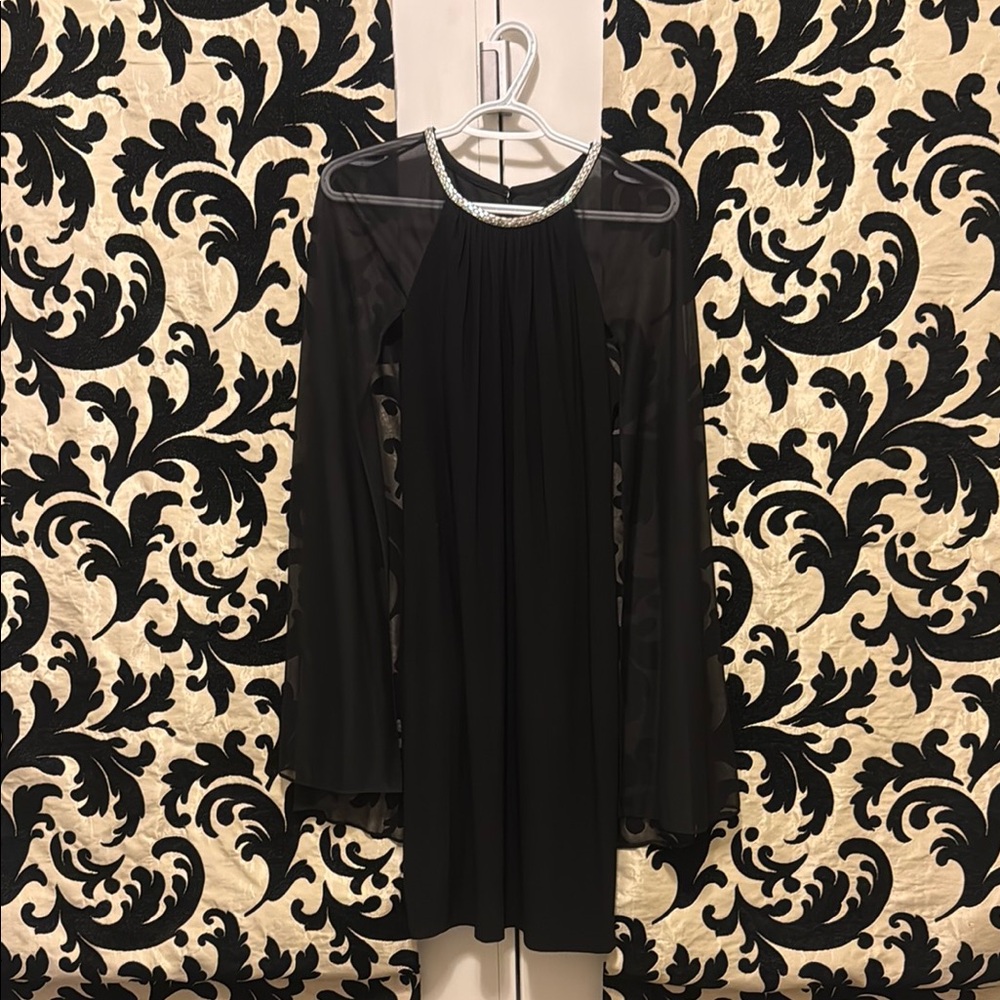R&M Richards Black Halter Cocktail Dress